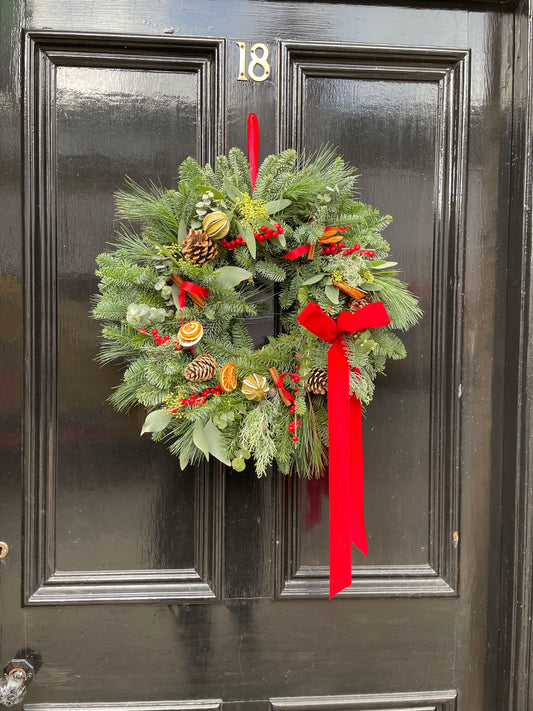 Traditional Christmas wreath