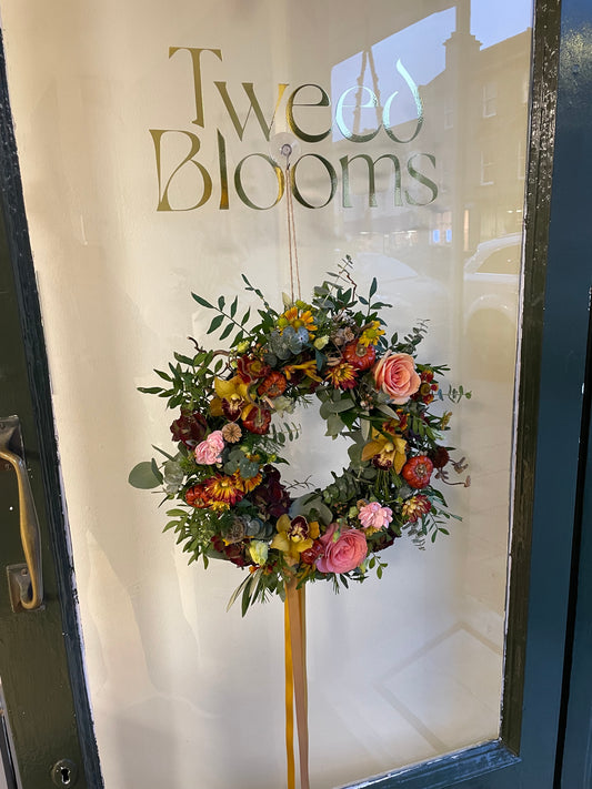 Seasonal door wreath