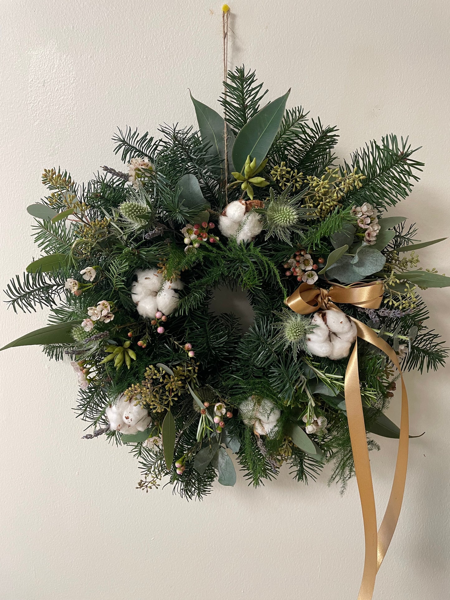 Christmas Cotton Wreath