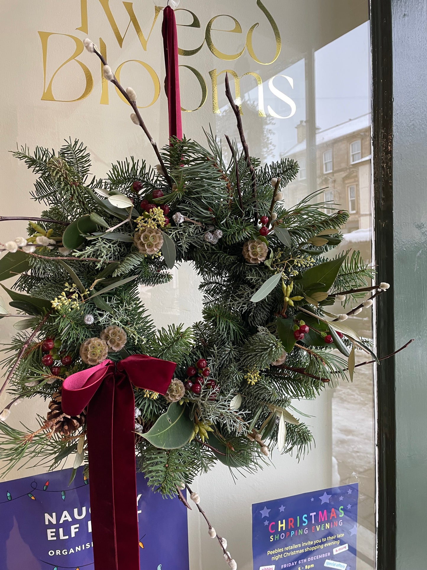 Rustic Red Christmas Wreath
